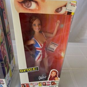 Spice Girls Ginger Spice “Girl Power” Doll – Union Jack Dress – 90s NIB